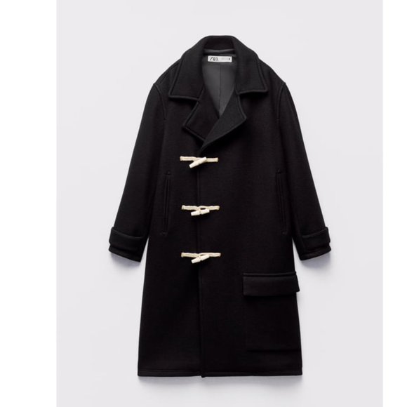 BLOGGER'S FAVE! Zara Wool Coat Black NWT - Limited Editionion - Picture 12 of 15